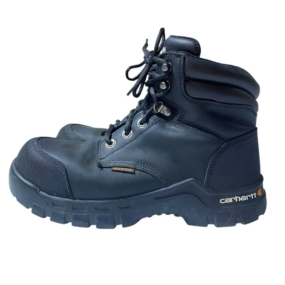 Carhartt Rugged Flex 6-Inch Waterproof Composite Toe Boots Mens 9 Black CMF6371